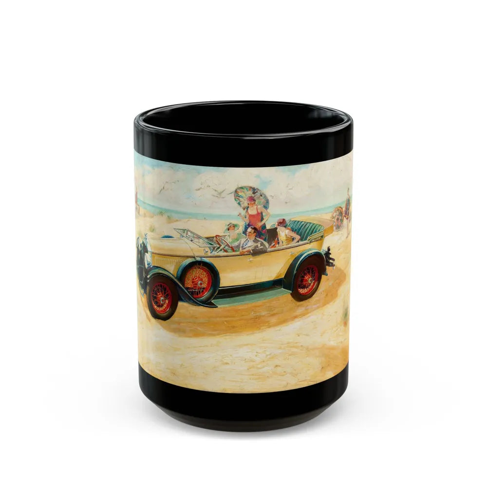 Buick Motors ad illustration - Black Coffee Mug-15oz-Go Mug Yourself