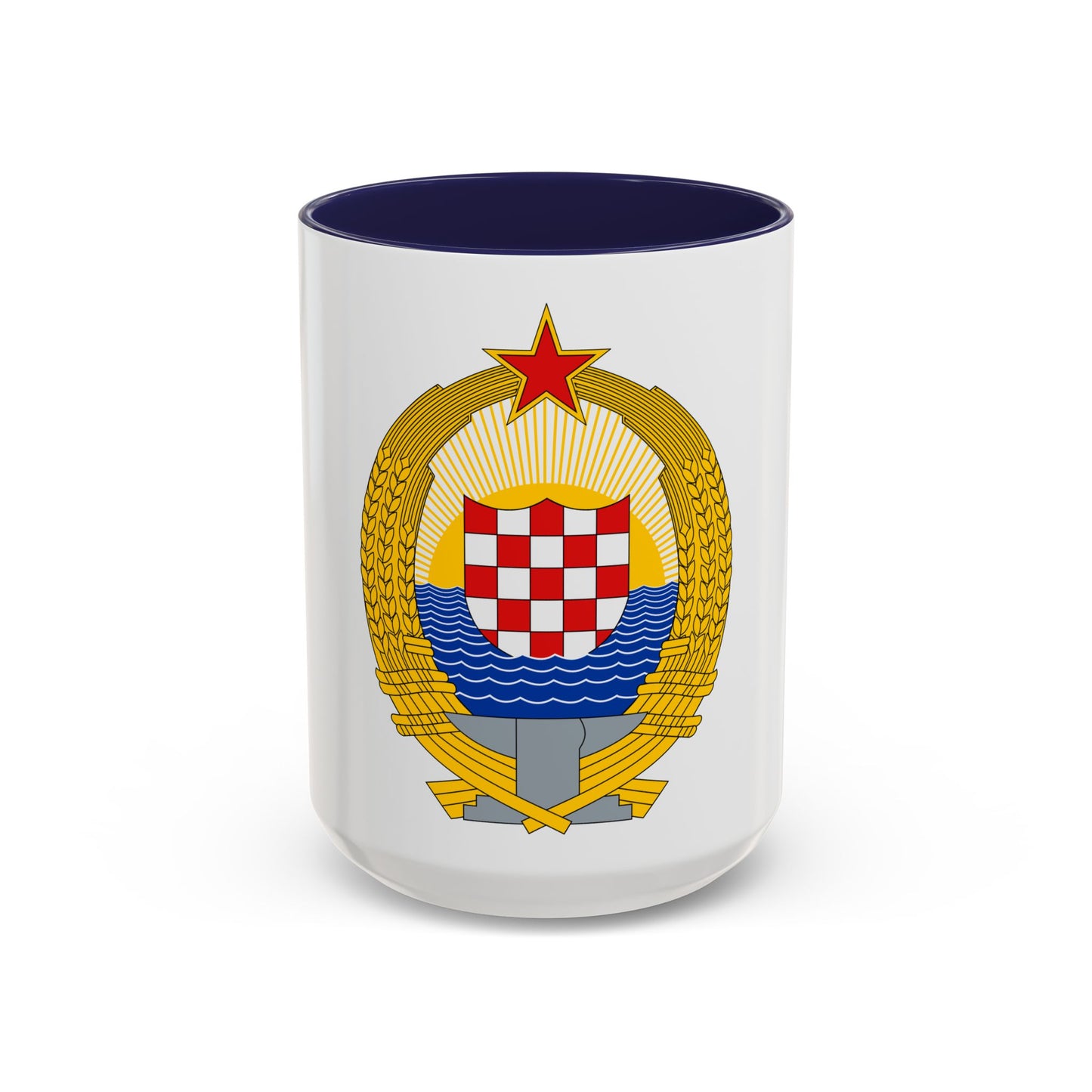 Coat of Arms of the Socialist Republic of Croatia - Accent Coffee Mug