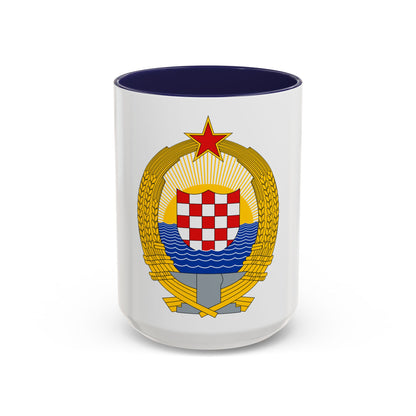 Coat of Arms of the Socialist Republic of Croatia - Accent Coffee Mug