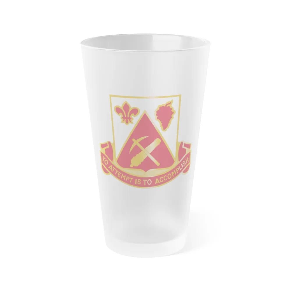 231 Engineer Combat Battalion (U.S. Army) Frosted Pint Glass 16oz-Go Mug Yourself