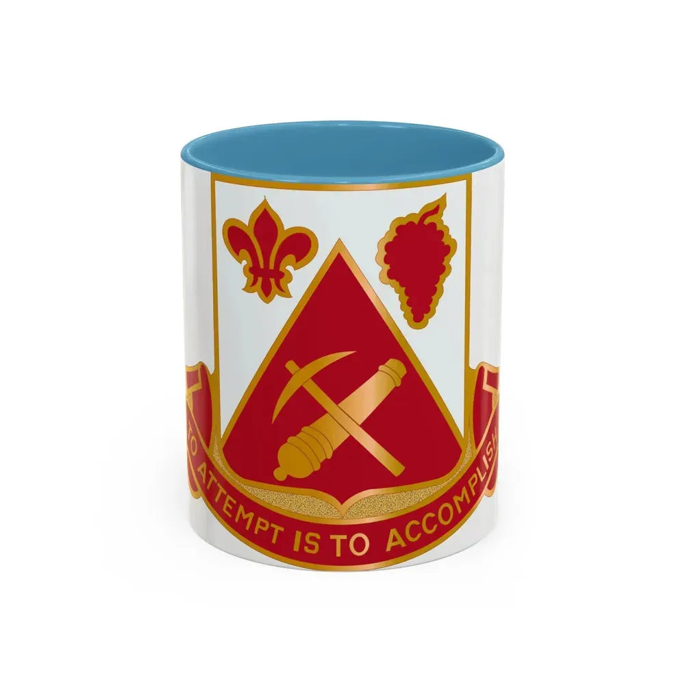231 Engineer Combat Battalion (U.S. Army) Accent Coffee Mug 11oz Light Blue - Go Mug Yourself