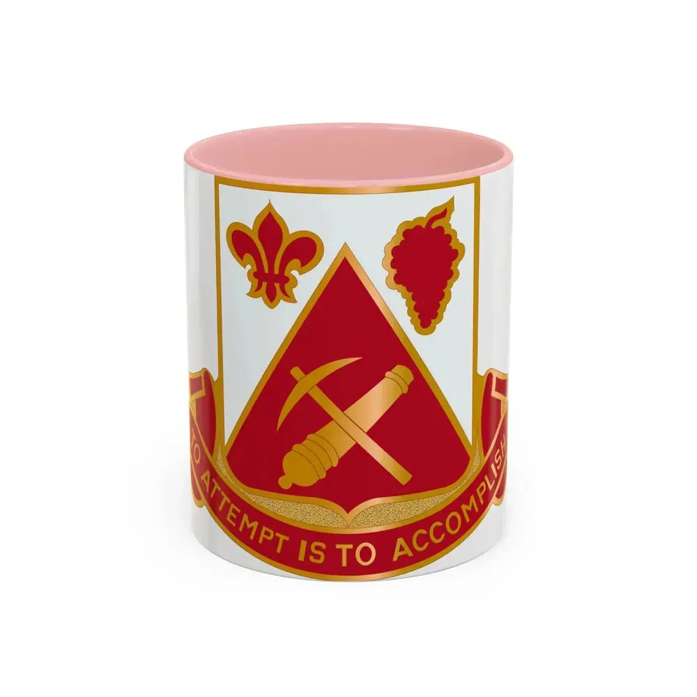 231 Engineer Combat Battalion (U.S. Army) Accent Coffee Mug 11oz Pink - Go Mug Yourself
