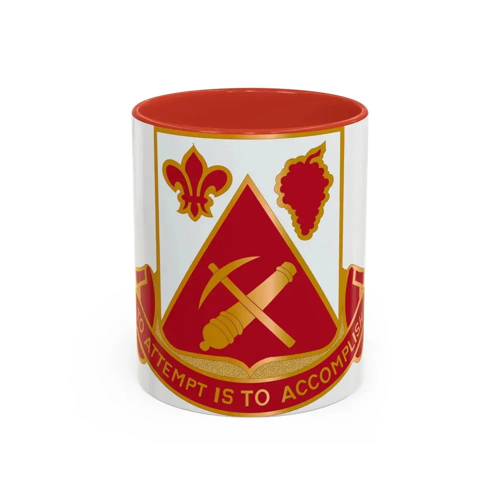 231 Engineer Combat Battalion (U.S. Army) Accent Coffee Mug 11oz Red - Go Mug Yourself