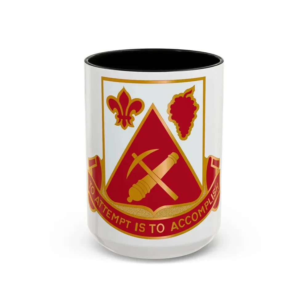 231 Engineer Combat Battalion (U.S. Army) Accent Coffee Mug 15oz Black - Go Mug Yourself