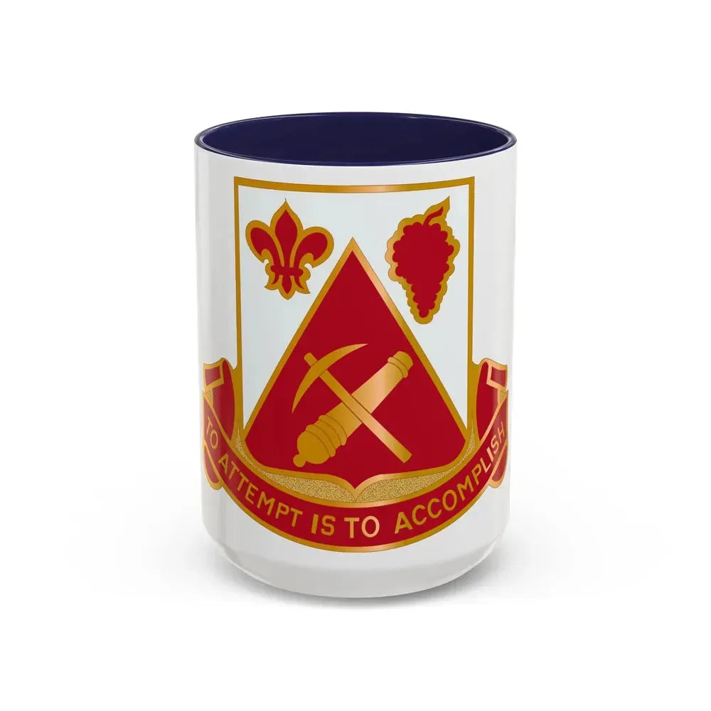 231 Engineer Combat Battalion (U.S. Army) Accent Coffee Mug 15oz Navy - Go Mug Yourself