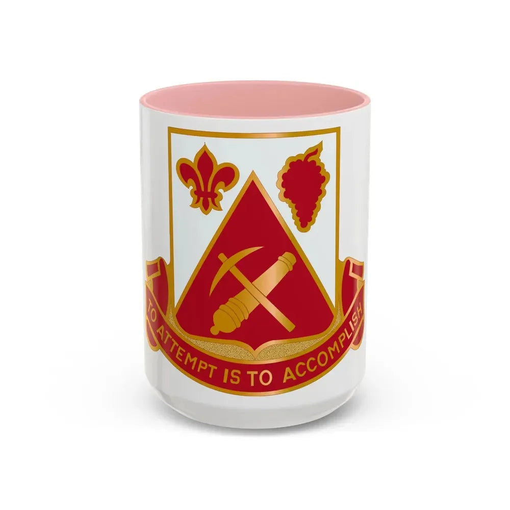 231 Engineer Combat Battalion (U.S. Army) Accent Coffee Mug 15oz Pink - Go Mug Yourself