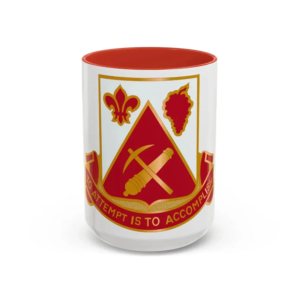 231 Engineer Combat Battalion (U.S. Army) Accent Coffee Mug 15oz Red - Go Mug Yourself