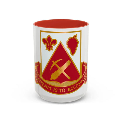 231 Engineer Combat Battalion (U.S. Army) Accent Coffee Mug 15oz Red - Go Mug Yourself