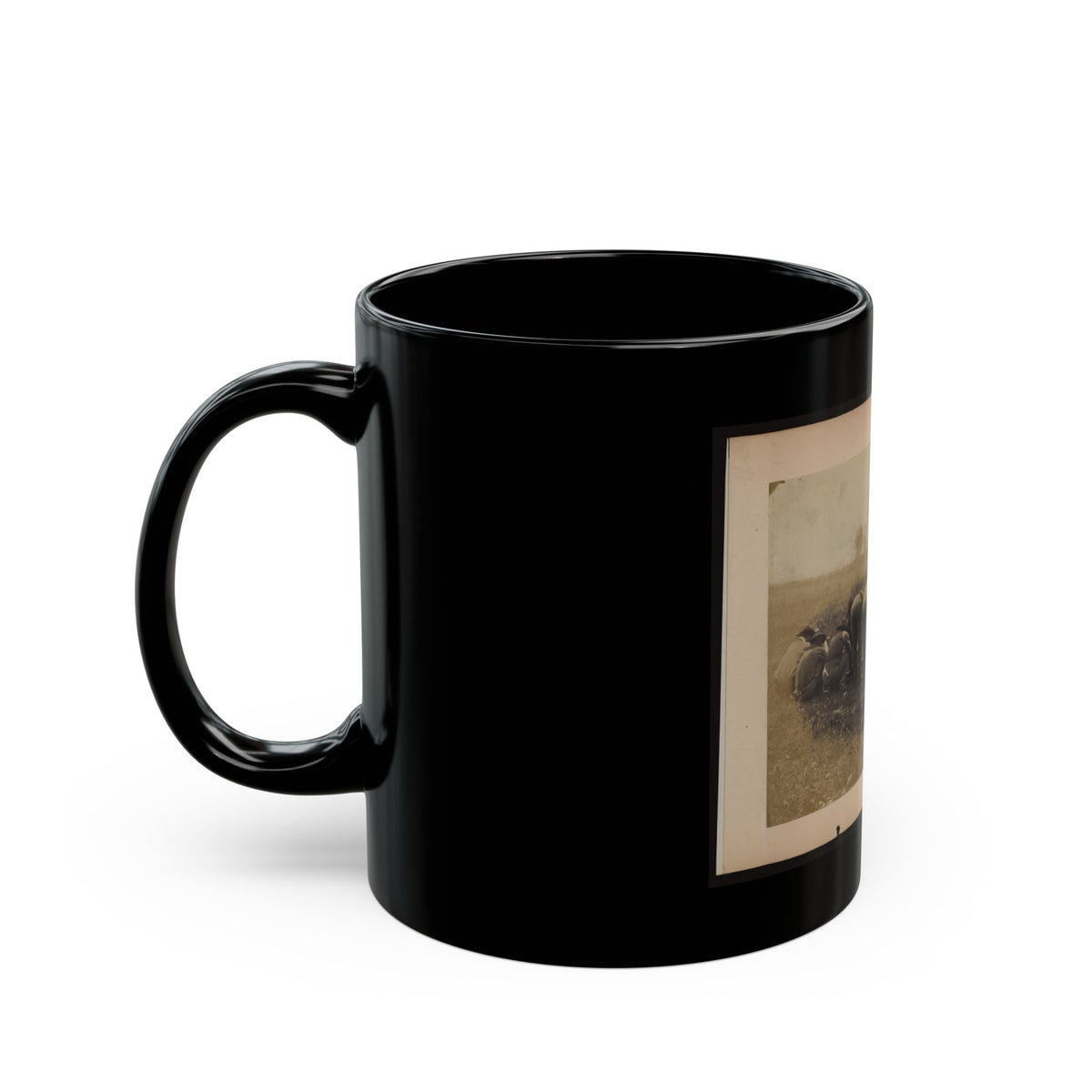 Military Railroad Operations In Northern Virginia  African American Laborers Twisting Rail (U.S. Civil War) Black Coffee Mug