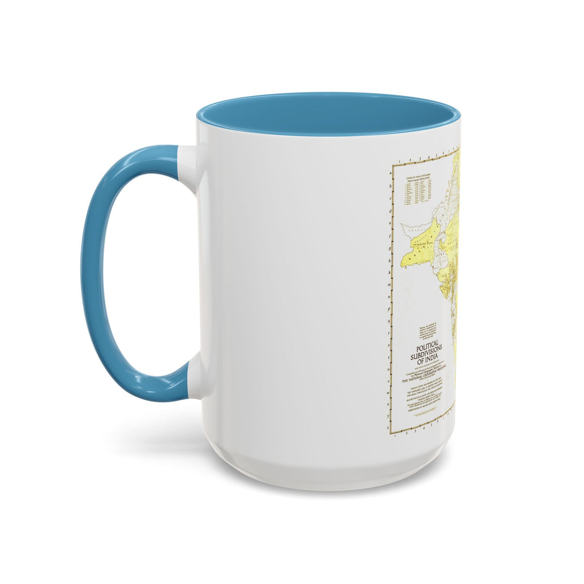 India - Political Subdivisions (1946) (Map) Accent Coffee Mug