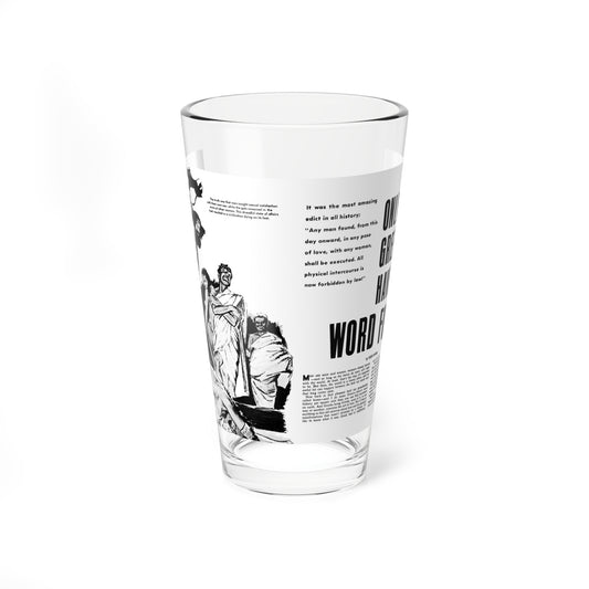 Only The Greeks Have A Word For It, True Men Stories, Deember 1971 (Magazine Illustration) Pint Glass 16oz
