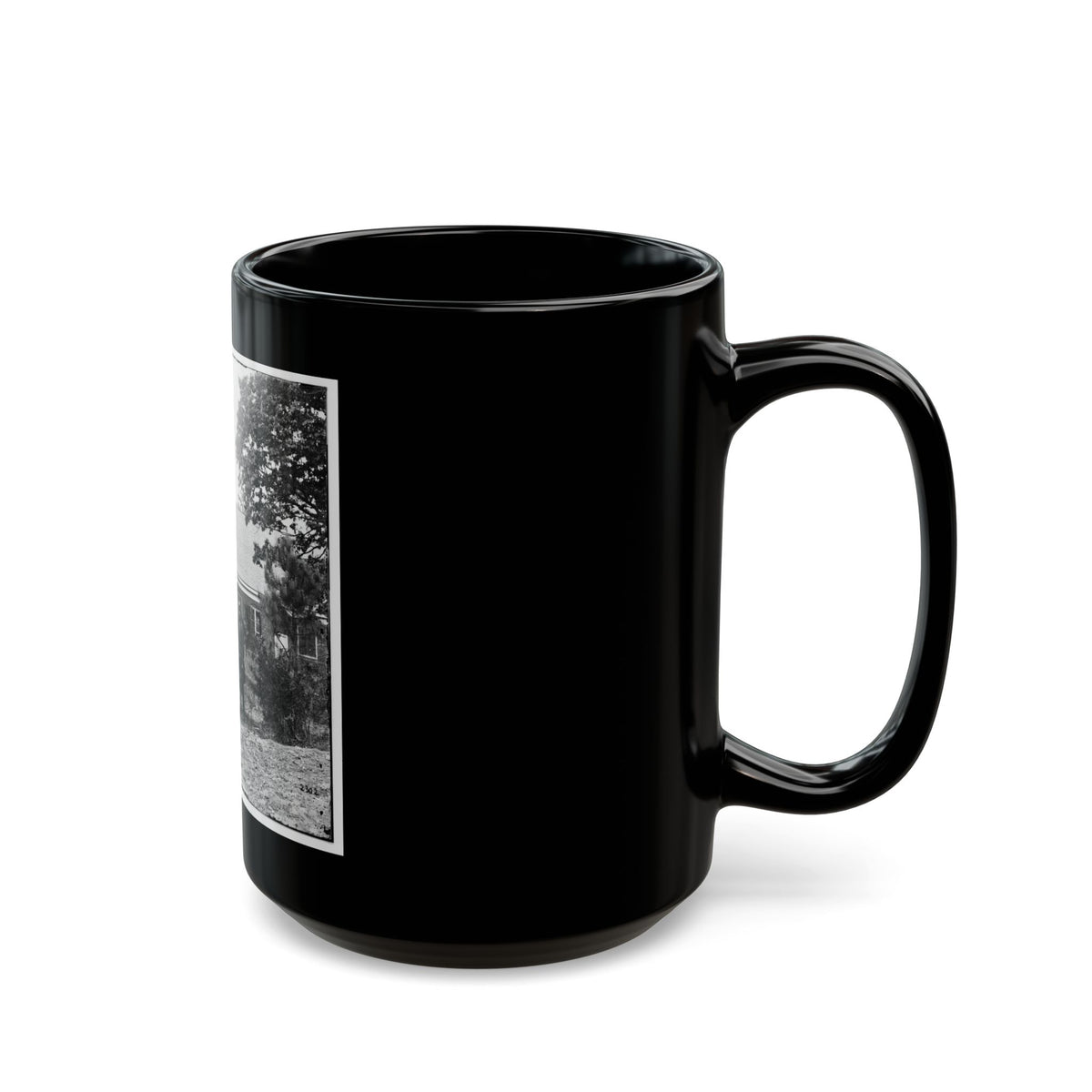 White House Landing, Va., Vicinity. St. Peter's Church, With Federal Soldiers (U.S. Civil War) Black Coffee Mug