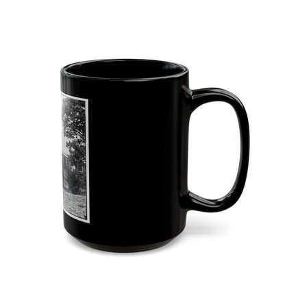 White House Landing, Va., Vicinity. St. Peter's Church, With Federal Soldiers (U.S. Civil War) Black Coffee Mug