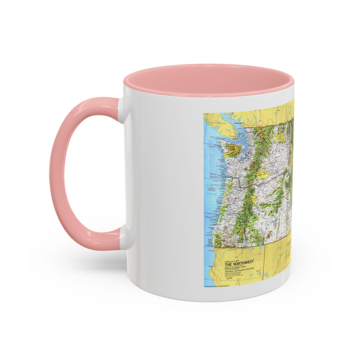 USA - Northwest 1 (1973) (Map) Accent Coffee Mug