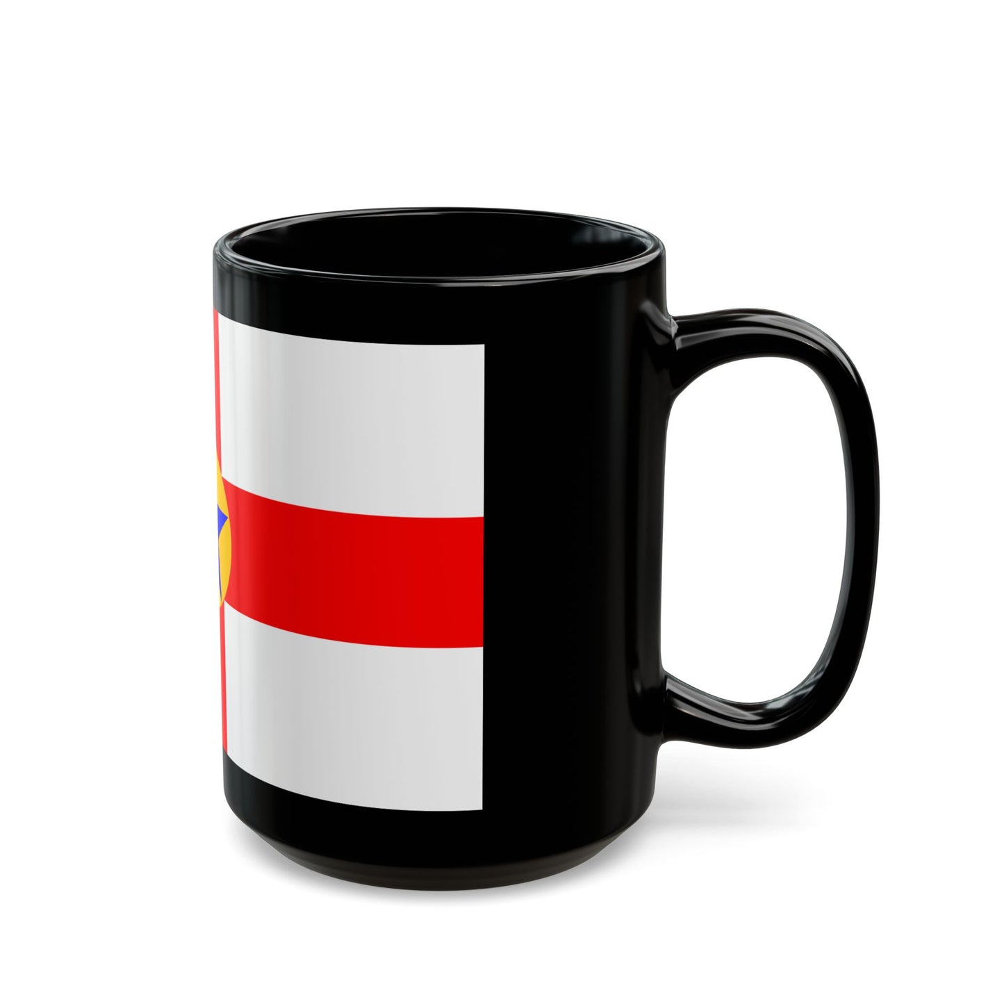 Flag of Mosta 1993 to 2007 Malta - Black Coffee Mug-Go Mug Yourself