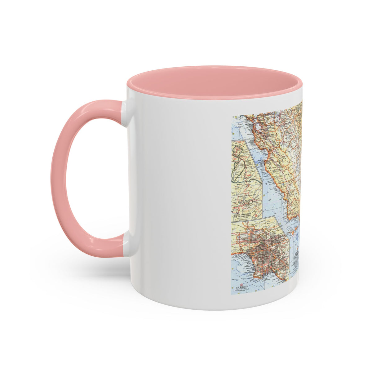 USA - California, Southern (1966) (Map) Accent Coffee Mug