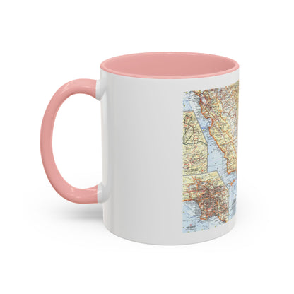 USA - California, Southern (1966) (Map) Accent Coffee Mug
