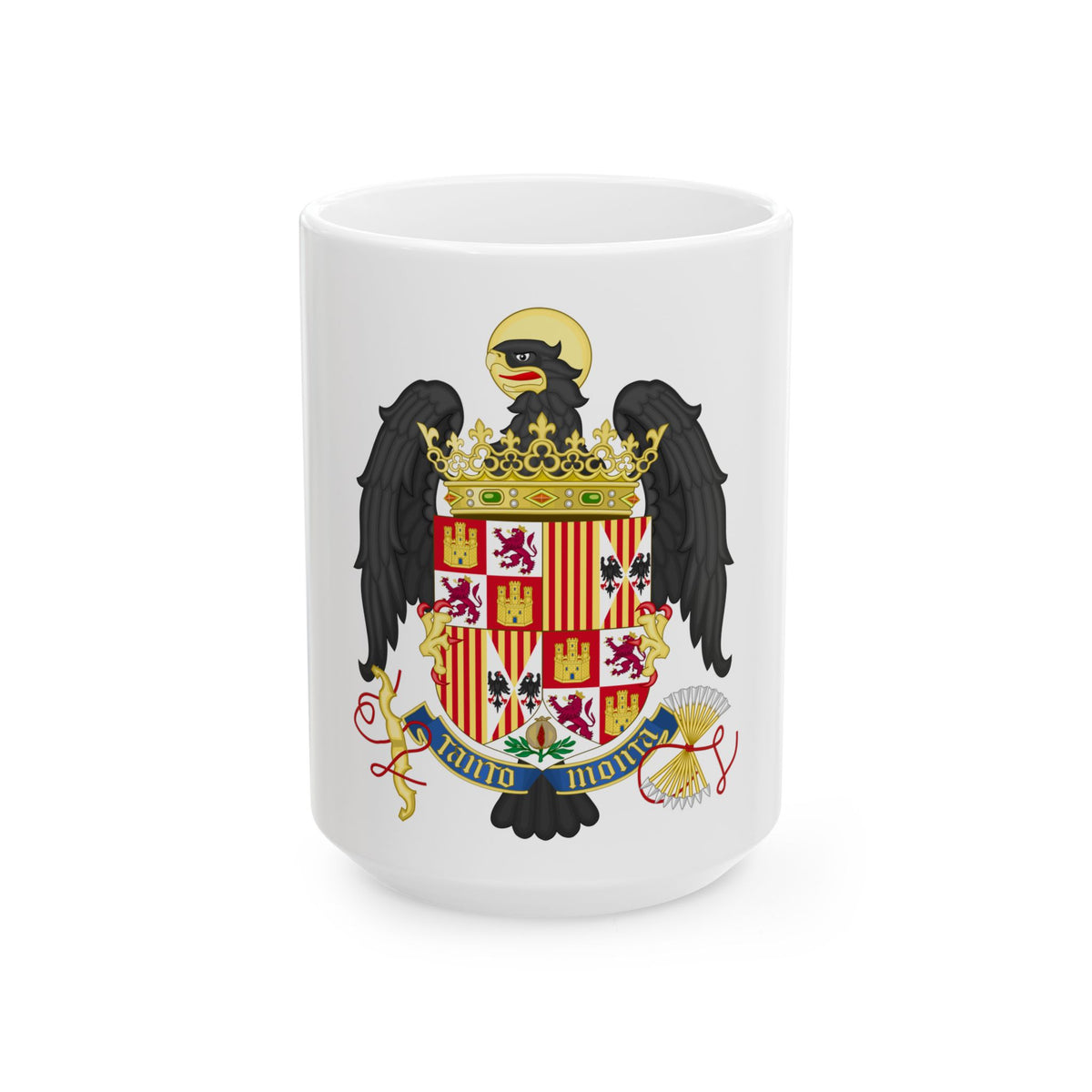 Coat of Arms of Queen Isabella of Castile (1492-1504) - White Coffee Mug