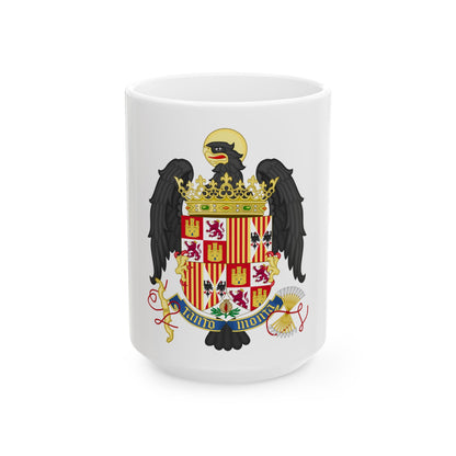 Coat of Arms of Queen Isabella of Castile (1492-1504) - White Coffee Mug