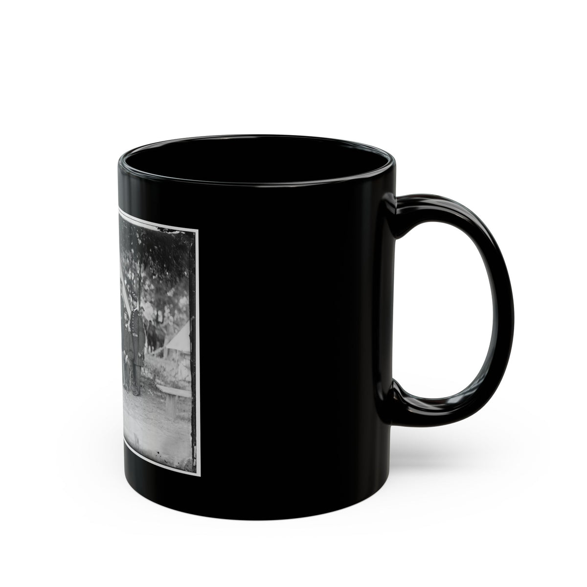 Portrait Of Maj. Gen. Jefferson Davis, Officer Of The Federal Army, And Staff, Washington, D.C. (U.S. Civil War) Black Coffee Mug