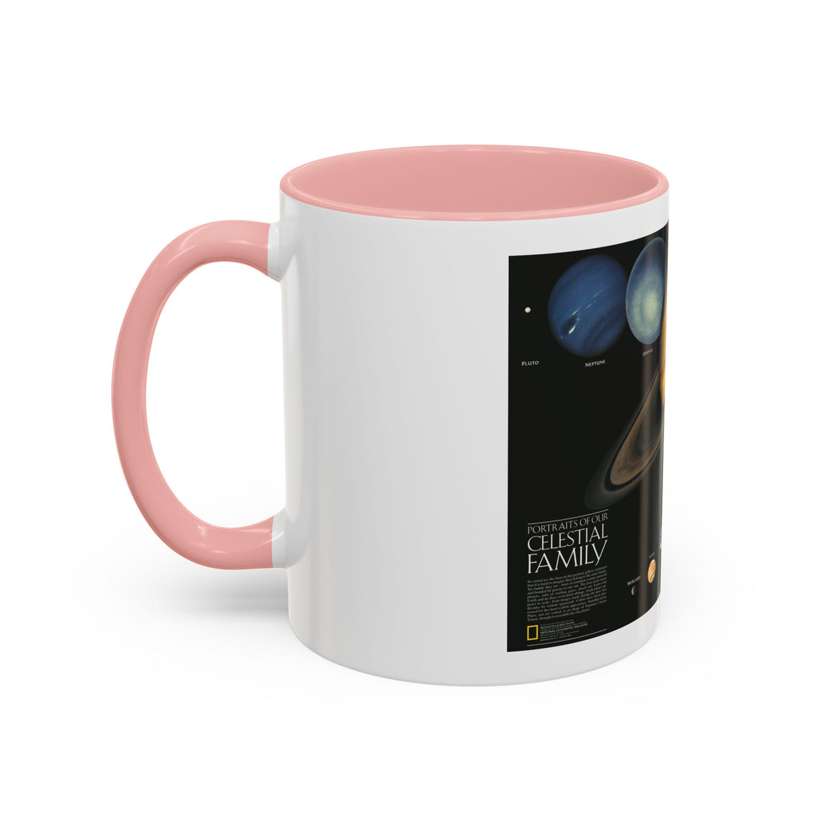 Space - The Solar System - Our Celestial Family (1990) (Map) Accent Coffee Mug