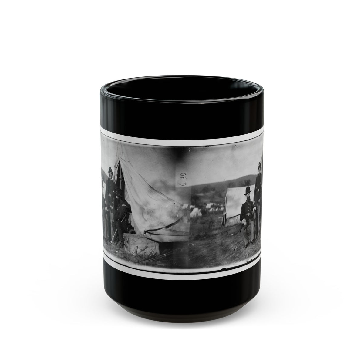 Antietam, Md. Col. John S. Crocker, Lt. Col. Benjamin C. Butler, And Adjutant Of 93d New York Volunteers (U.S. Civil War) Black Coffee Mug