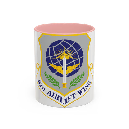 62d Airlift Wing (U.S. Air Force) Accent Coffee Mug