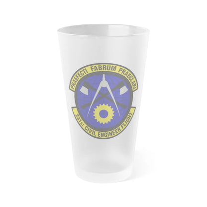 231st Civil Engineer Flight (U.S. Air Force) Frosted Pint Glass 16oz-16oz-Frosted-Go Mug Yourself