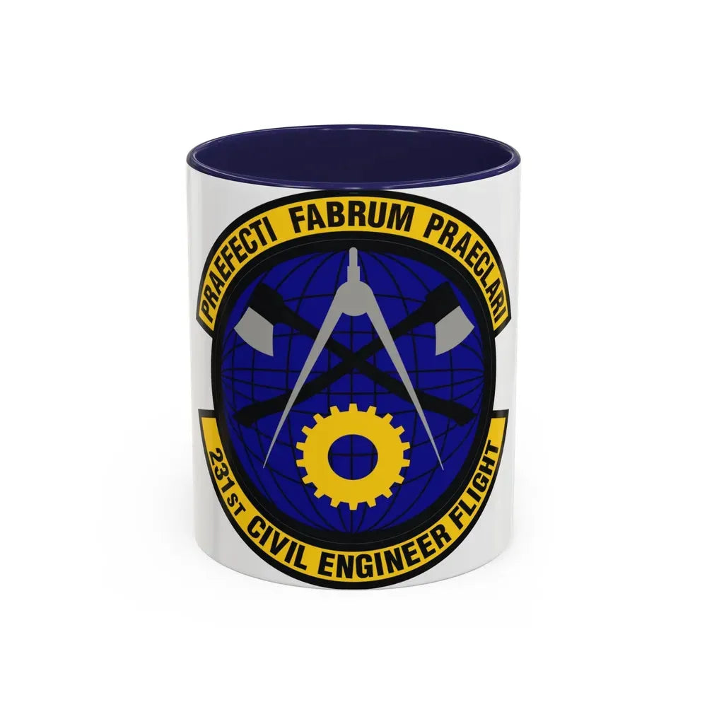231st Civil Engineer Flight (U.S. Air Force) Accent Coffee Mug 11oz Navy - Go Mug Yourself