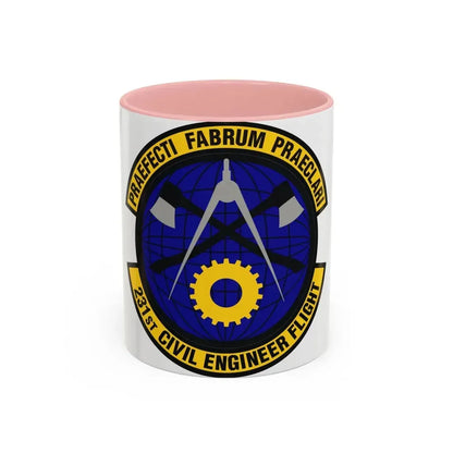 231st Civil Engineer Flight (U.S. Air Force) Accent Coffee Mug 11oz Pink - Go Mug Yourself