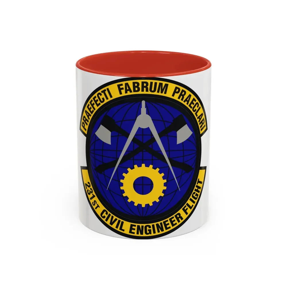 231st Civil Engineer Flight (U.S. Air Force) Accent Coffee Mug 11oz Red - Go Mug Yourself