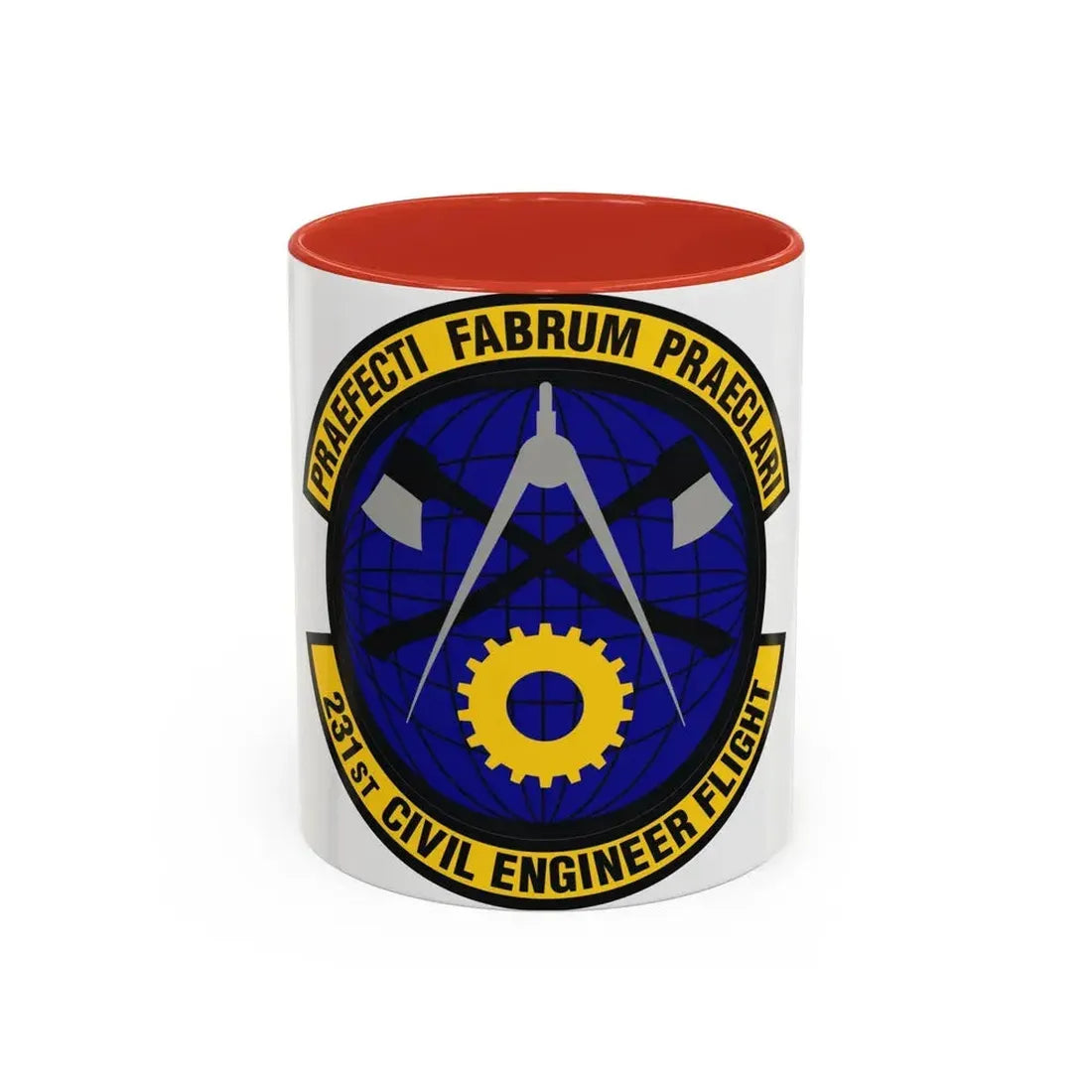 231st Civil Engineer Flight (U.S. Air Force) Accent Coffee Mug 11oz Red - Go Mug Yourself
