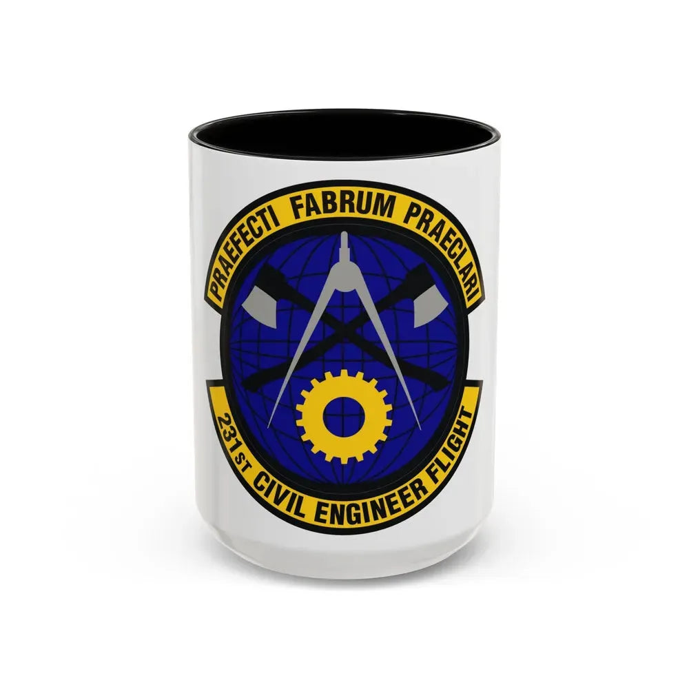 231st Civil Engineer Flight (U.S. Air Force) Accent Coffee Mug 15oz Black - Go Mug Yourself