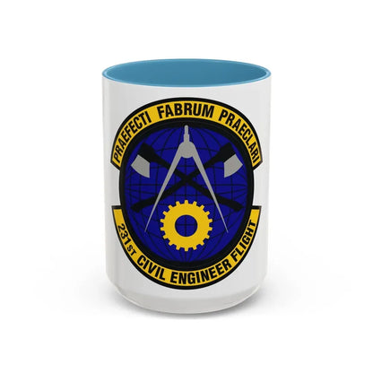 231st Civil Engineer Flight (U.S. Air Force) Accent Coffee Mug 15oz Light Blue - Go Mug Yourself