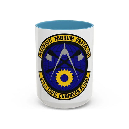 231st Civil Engineer Flight (U.S. Air Force) Accent Coffee Mug 15oz Light Blue - Go Mug Yourself