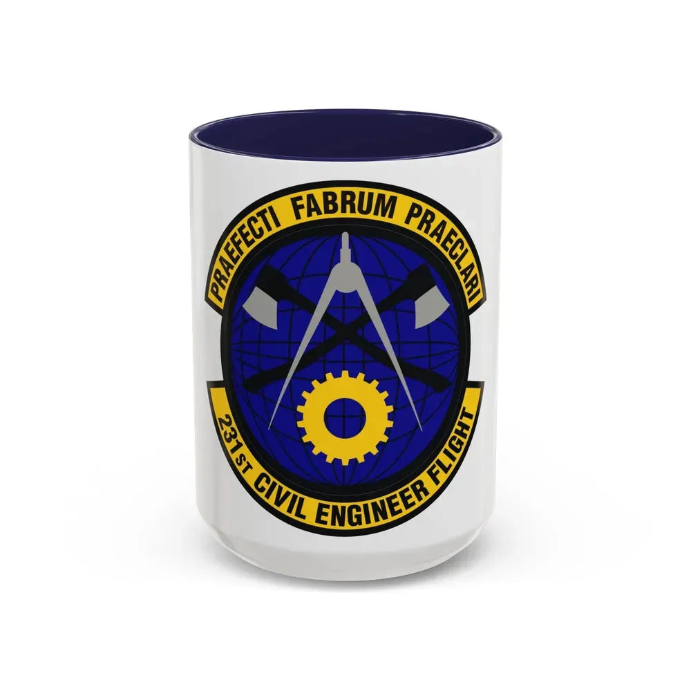 231st Civil Engineer Flight (U.S. Air Force) Accent Coffee Mug 15oz Navy - Go Mug Yourself