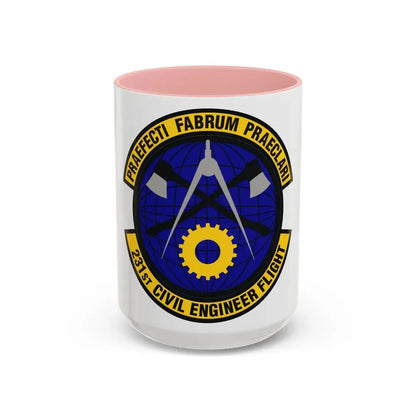 231st Civil Engineer Flight (U.S. Air Force) Accent Coffee Mug 15oz Pink - Go Mug Yourself