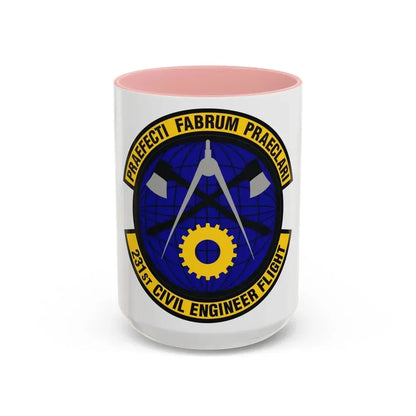 231st Civil Engineer Flight (U.S. Air Force) Accent Coffee Mug 15oz Pink - Go Mug Yourself