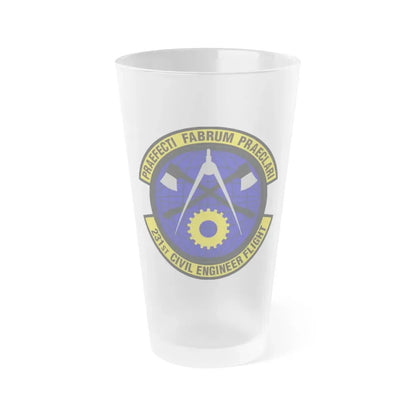 231st Civil Engineer Flight (U.S. Air Force) Frosted Pint Glass 16oz 16oz Frosted - Go Mug Yourself