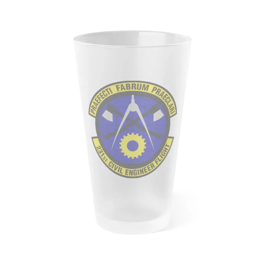 231st Civil Engineer Flight (U.S. Air Force) Frosted Pint Glass 16oz 16oz Frosted - Go Mug Yourself