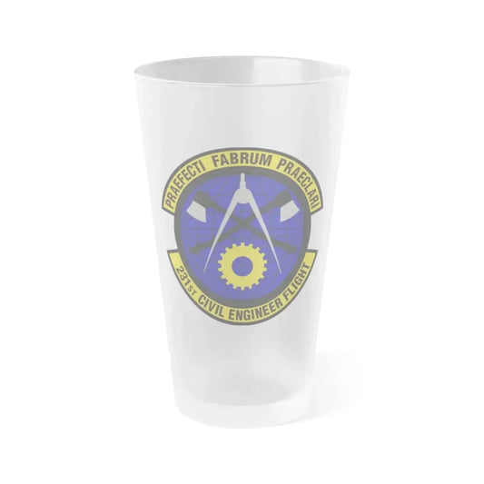 231st Civil Engineer Flight (U.S. Air Force) Frosted Pint Glass 16oz 16oz Frosted - Go Mug Yourself