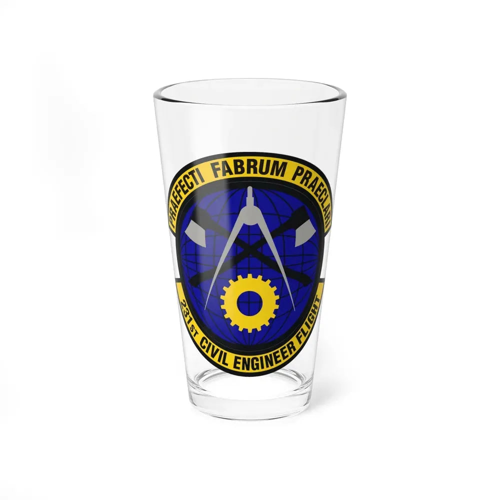 231st Civil Engineer Flight (U.S. Air Force) Pint Glass 16oz 16oz - Go Mug Yourself