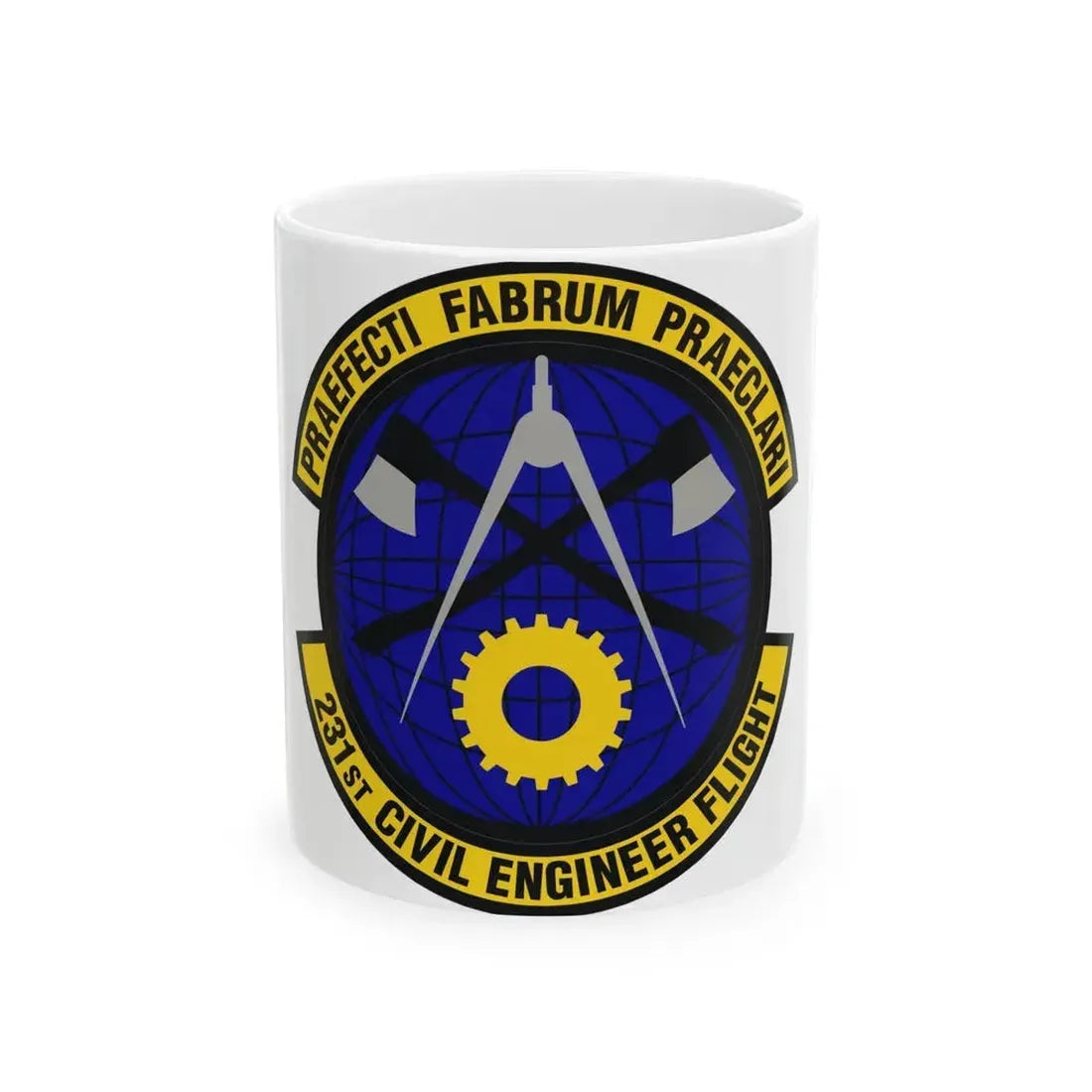 231st Civil Engineer Flight (U.S. Air Force) White Coffee Mug 11oz - Go Mug Yourself