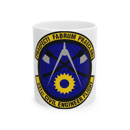 231st Civil Engineer Flight (U.S. Air Force) White Coffee Mug 11oz - Go Mug Yourself