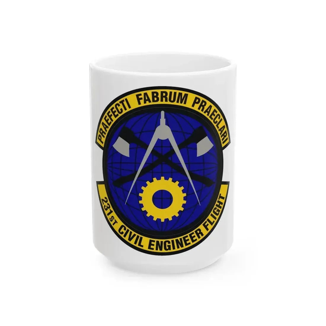 231st Civil Engineer Flight (U.S. Air Force) White Coffee Mug 15oz - Go Mug Yourself