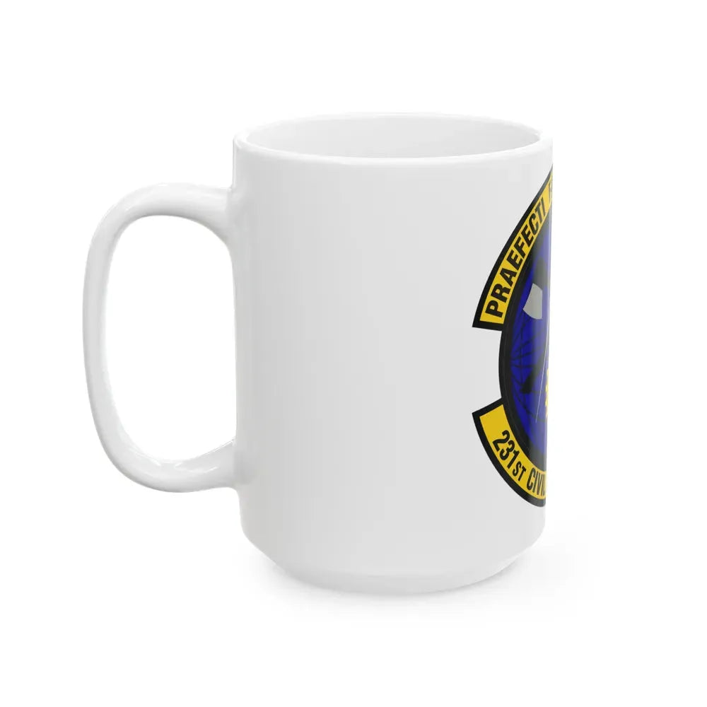 231st Civil Engineer Flight (U.S. Air Force) White Coffee Mug - Go Mug Yourself