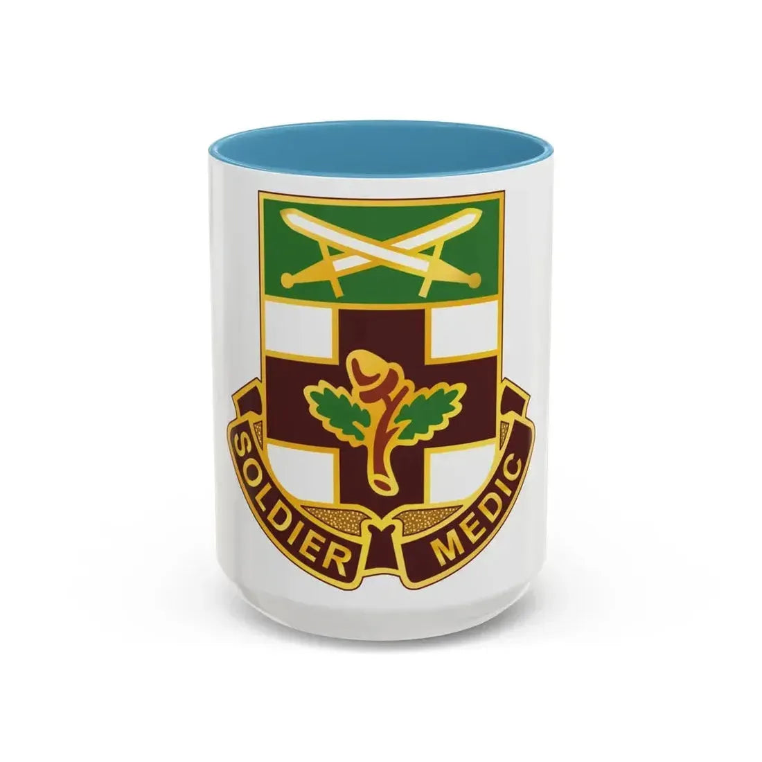232 Medical Battalion (U.S. Army) Accent Coffee Mug 15oz Light Blue - Go Mug Yourself
