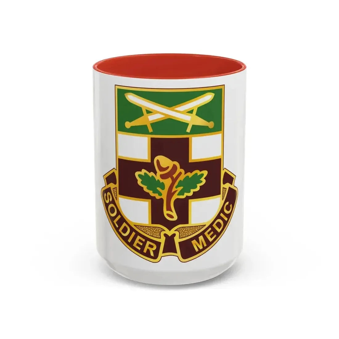 232 Medical Battalion (U.S. Army) Accent Coffee Mug 15oz Red - Go Mug Yourself