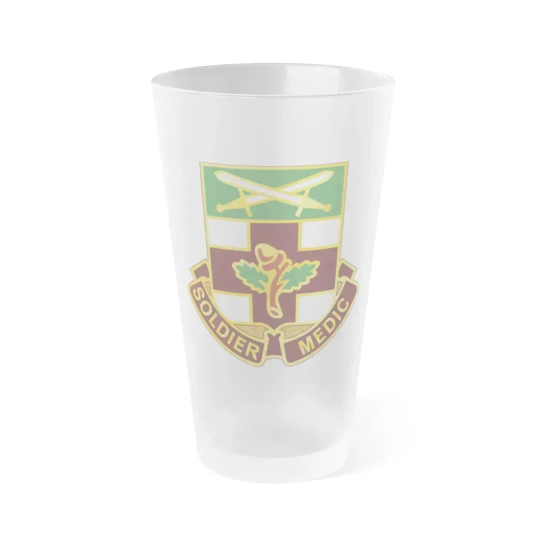 232 Medical Battalion (U.S. Army) Frosted Pint Glass 16oz Default Title - Go Mug Yourself