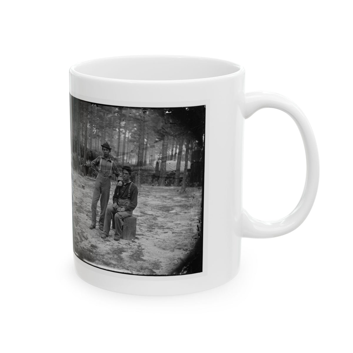 Petersburg, Va. Two Youthful Military Telegraph Operators At Headquarters (U.S. Civil War) White Coffee Mug